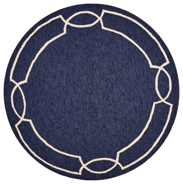 7' Square   Uv Treated Polypropylene Ocean Area Rug