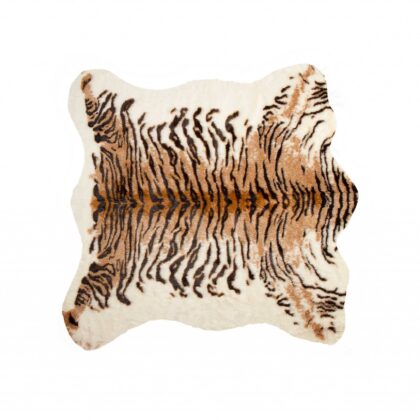 4.25" X 5" Tiger Faux Hide Rug