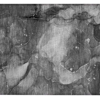 2' X 3' Gray Abstract Washable Non Skid Indoor Outdoor Area Rug