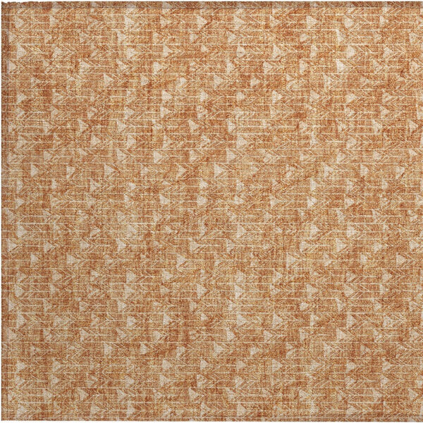 2' X 3' Salmon Geometric Washable Non Skid Indoor Outdoor Area Rug