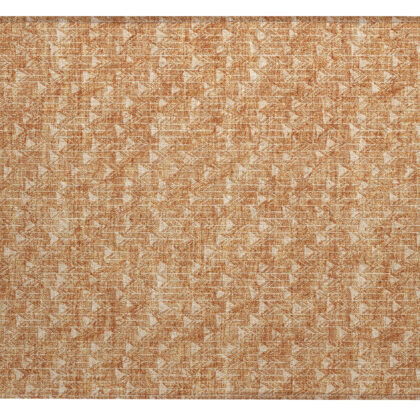 2' X 3' Salmon Geometric Washable Non Skid Indoor Outdoor Area Rug