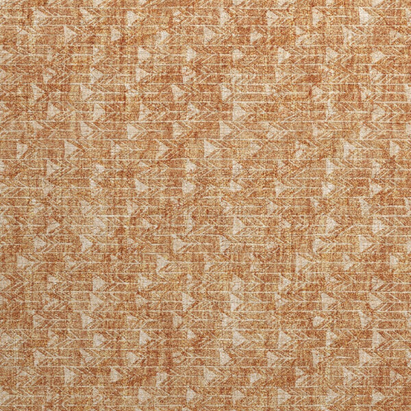 2' X 3' Salmon Geometric Washable Non Skid Indoor Outdoor Area Rug