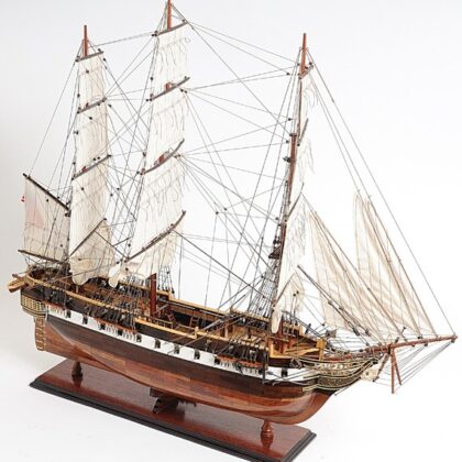 50" Wood Brown Hand Painted Sculpture