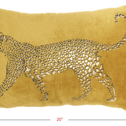 Bold Golden Leopard Lumbar Pillow