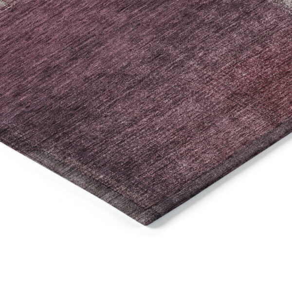 10' X 14' Plum Mauve And Beige Abstract Washable Indoor Outdoor Area Rug
