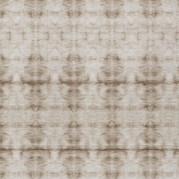 5' X 8' Beige Taupe And Tan Geometric Washable Indoor Outdoor Area Rug