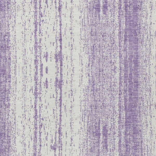 8' X 10' Purple And Ivory Striped Washable Indoor Outdoor Area Rug