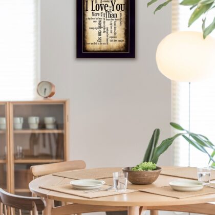 I Love You 1 Black Framed Print Wall Art