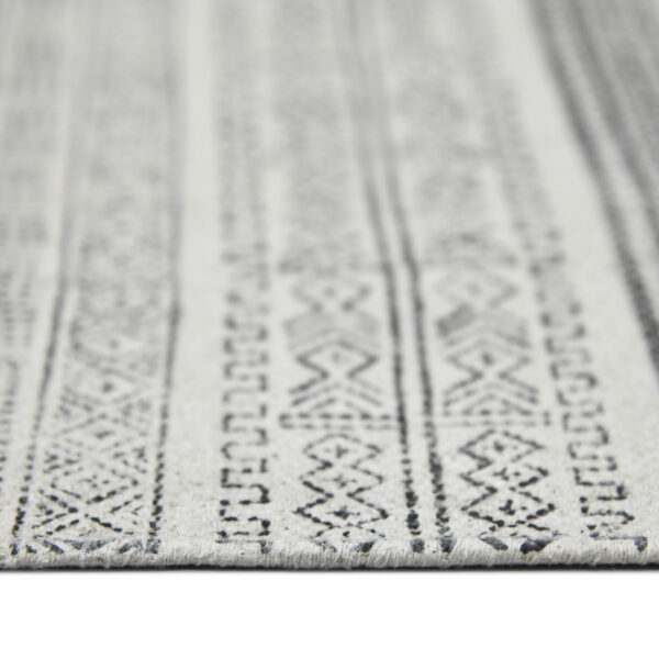 3' X 5' Charcoal Geometric Flatweave Handmade Distressed Area Rug