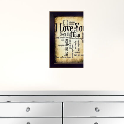 I Love You 1 Black Framed Print Wall Art