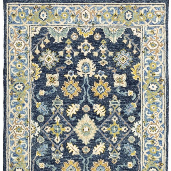 8'X10' Navy And Blue Bohemian Rug