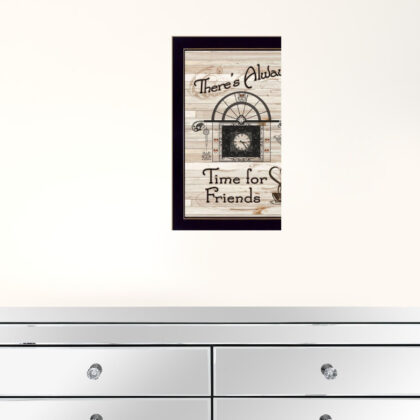 Time For Friends 3 Black Framed Print Wall Art