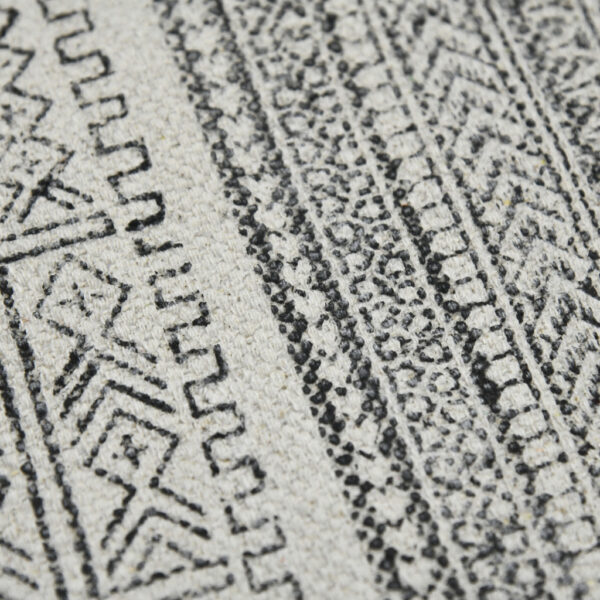 3' X 5' Charcoal Geometric Flatweave Handmade Distressed Area Rug