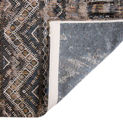 7' x 9' Gray and Beige Oriental Non Skid Area Rug