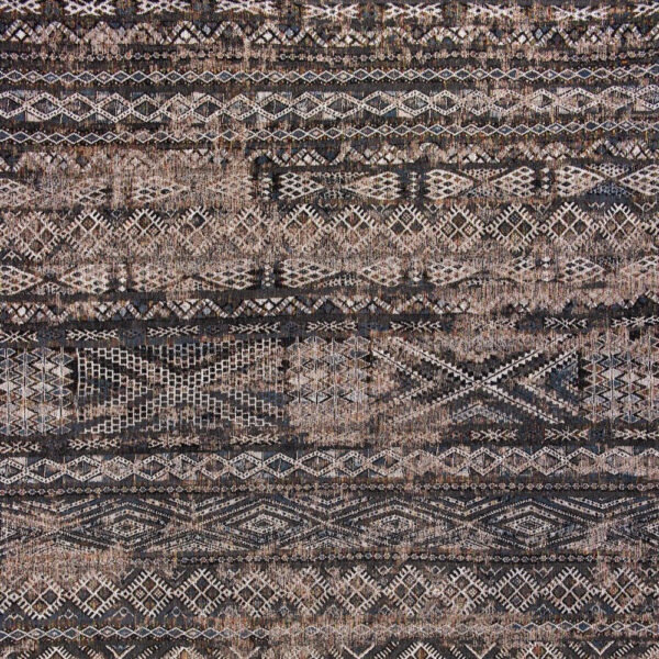 7' x 9' Gray and Beige Oriental Non Skid Area Rug