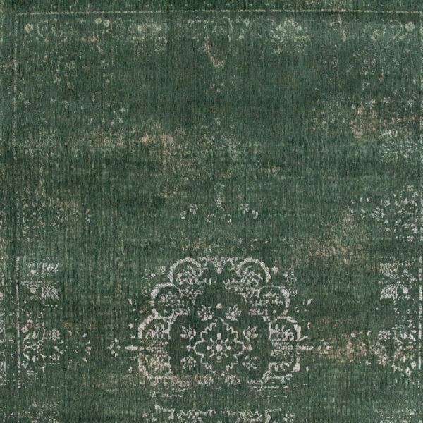 8' x 11' Gray and Green Medallion Non Skid Area Rug