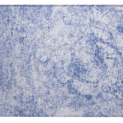 2' X 3' Blue Abstract Washable Non Skid Indoor Outdoor Area Rug