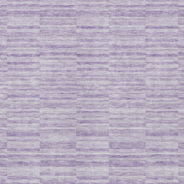 3' X 5' Plum And Purple Striped Washable Indoor Outdoor Area Rug