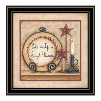 Simple Pleasures 3 Black Framed Print Wall Art