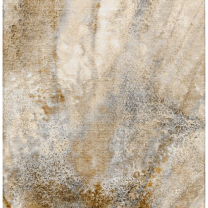 10' X 14' Brown Abstract Washable Non Skid Indoor Outdoor Area Rug