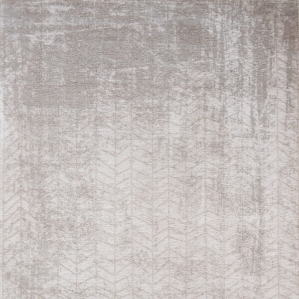 8' x 11' Gray and White Chevron Non Skid Area Rug