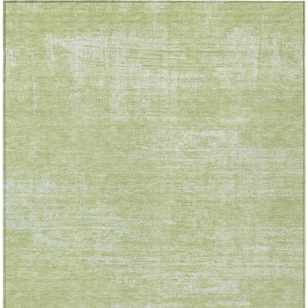 10' X 14' Sage Artichoke Green And Mint Green Abstract Washable Indoor Outdoor Area Rug