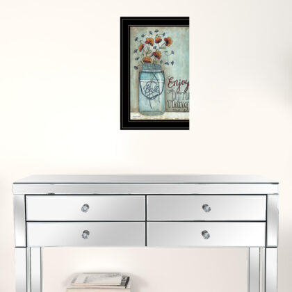 Enjoy The Little Things 2 Black Framed Print Wall Art