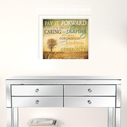 Meaning Of Pay It Forward 1 White Framed Print Wall Art