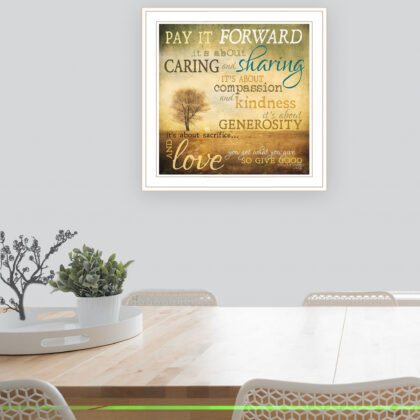 Meaning Of Pay It Forward 1 White Framed Print Wall Art