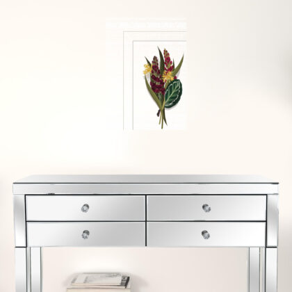 Tropical Sprig 2 White Framed Print Wall Art