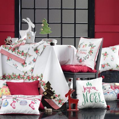Set Of 4 18" Christmas Trees Throw Pillow Cover In Multicolor