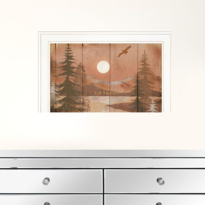 Full Moon II White Framed Print Wall Art