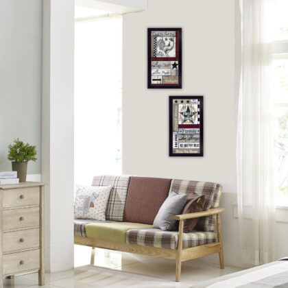 Set Of Two Family Wisdom Cherish The Small Things Black Framed Print Wall Art