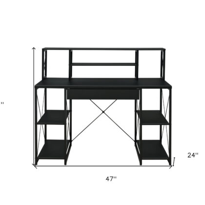 47" Black Computer Desk