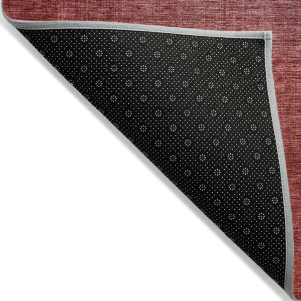 3' X 5' Navy Blue Red And Eggplant Ombre Washable Indoor Outdoor Area Rug