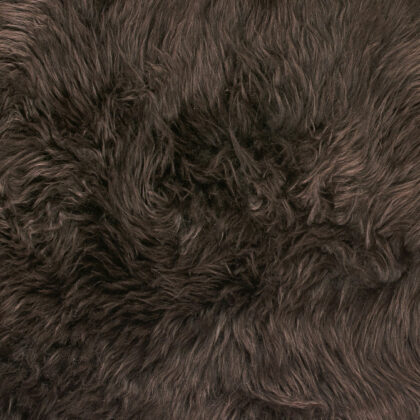 6' X 6' Chocolate Wool Sheepskin Handmade Area Rug