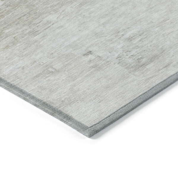 3' X 5' Ivory Beige And Taupe Abstract Washable Indoor Outdoor Area Rug