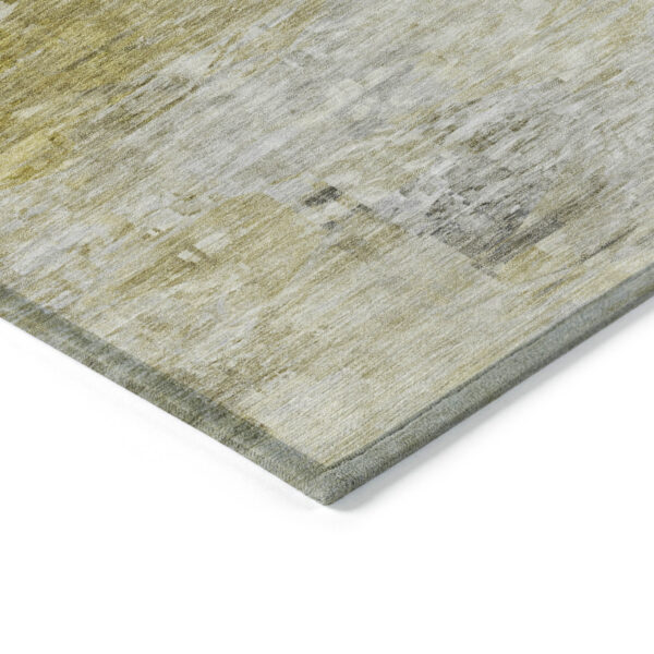 10' X 14' Gold Beige And Wheat Abstract Washable Indoor Outdoor Area Rug