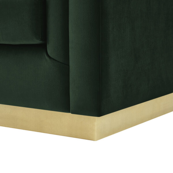 34" Hunter Green Velvet Tufted Club Chair
