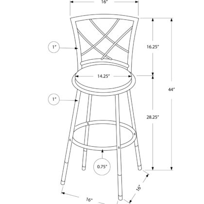 Set of Two 28" Gray and White Metal Bar Chairs