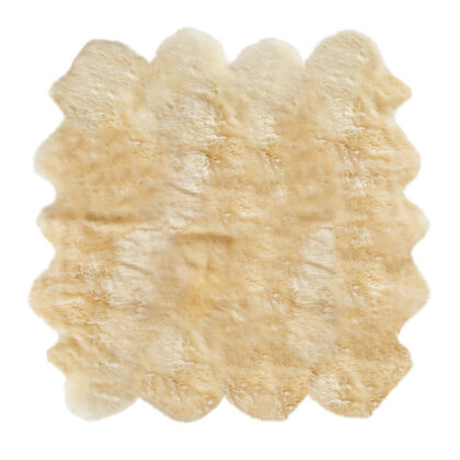 6' x 7' Gold Sheepskin Handmade Area Rug