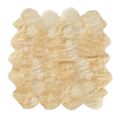6' x 7' Gold Sheepskin Handmade Area Rug