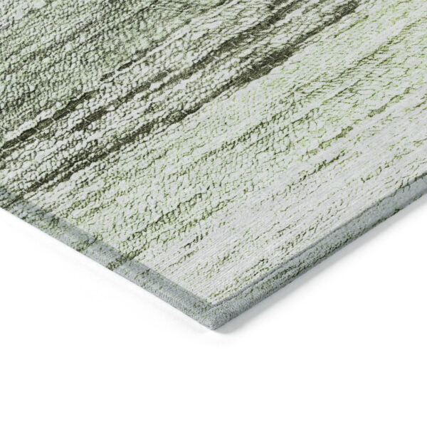 3' X 5' Green Ivory And Purple Ombre Washable Indoor Outdoor Area Rug
