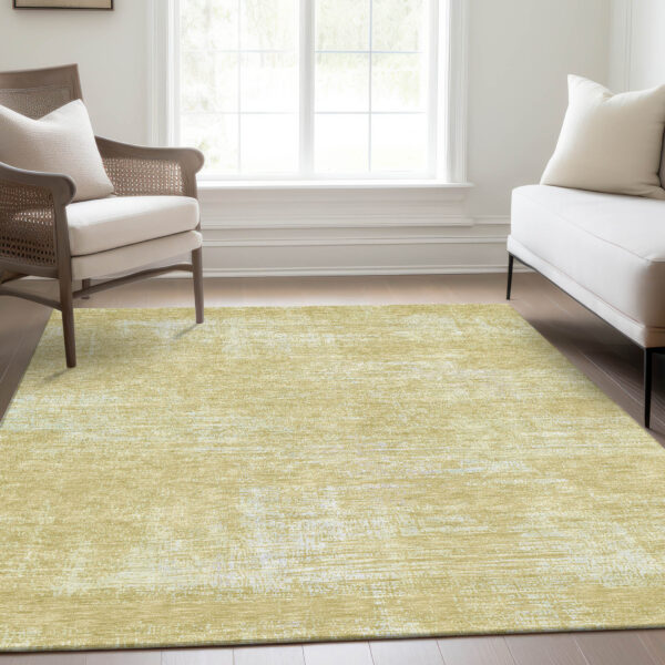 8' X 10' Wheat And Tan Abstract Washable Indoor Outdoor Area Rug
