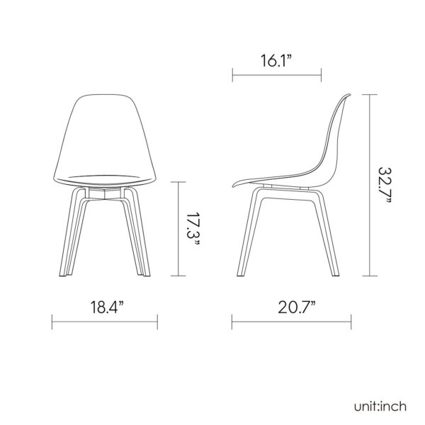 Set of Four 21" Light Green Heavy Duty Plastic Outdoor Dining Chairs