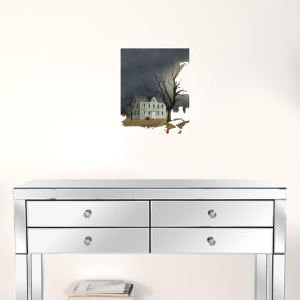Harvest Moon 9 White Framed Print Kitchen Wall Art