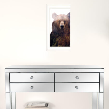King Of The Forest 3 White Framed Print Wall Art