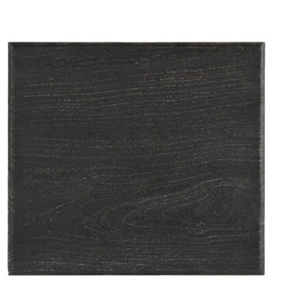 24" Black Solid Wood End Table