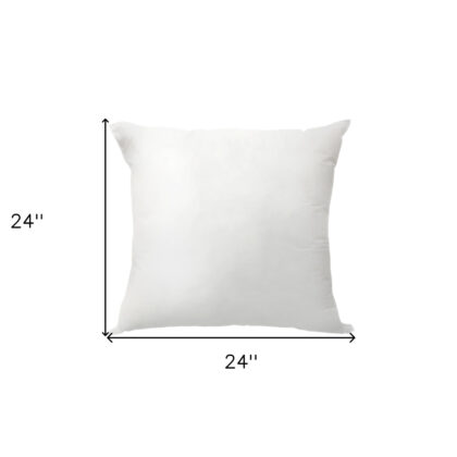 24" X 24" White Polyester Blown Seam Pillow Insert