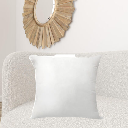 24" X 24" White Polyester Blown Seam Pillow Insert